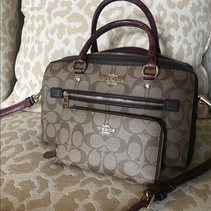 Coach “Rowan” purse and wallet